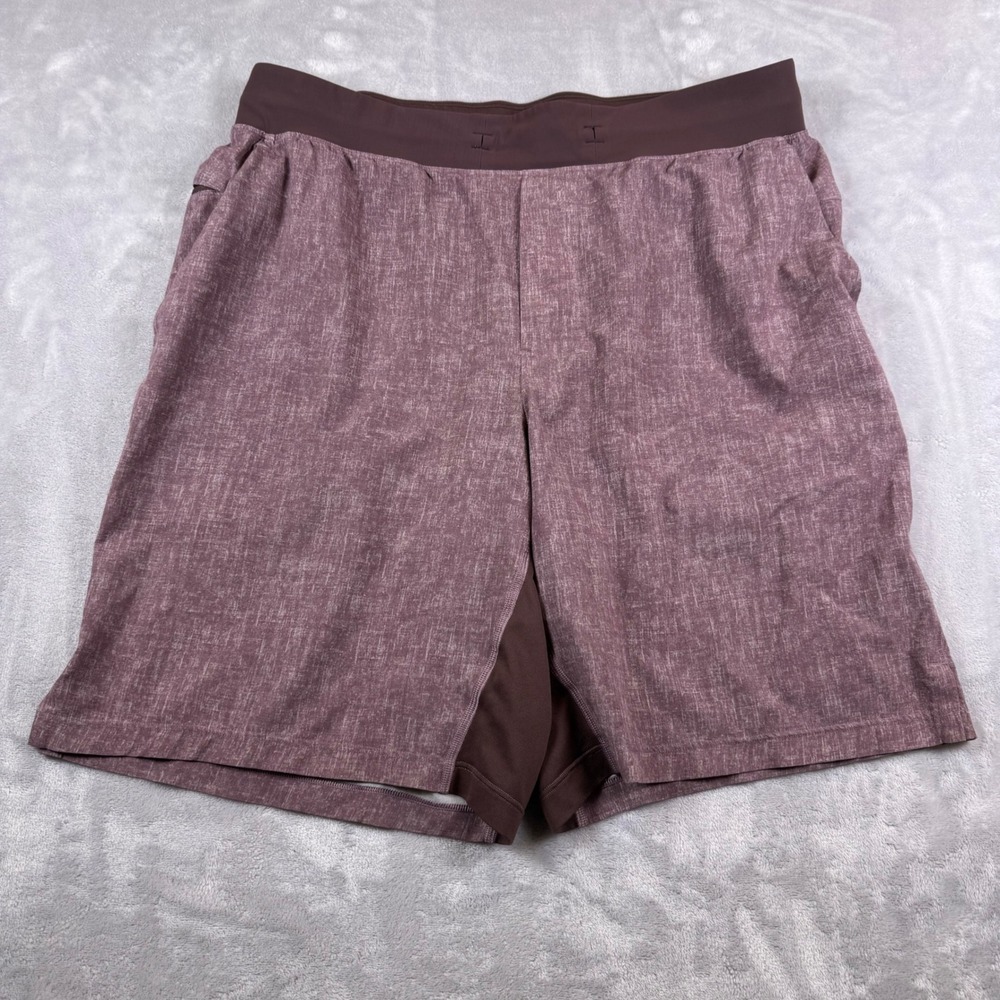 Lululemon THE Short 7 Linerless Heathered Mauve Purple Mens Large Training Gym